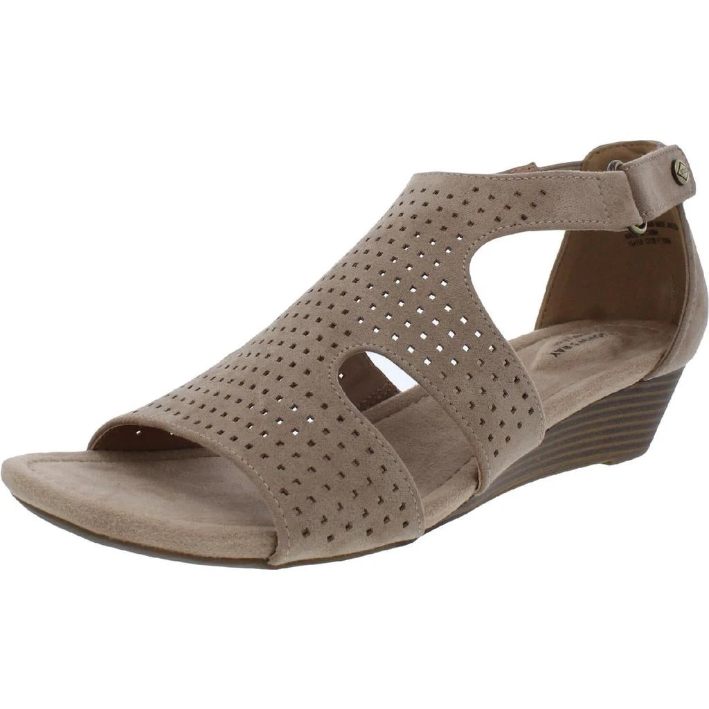 商品St. John’s Bay|St. John’s Bay Womens Newcastle Comfort Perforated Open-Toe Heels,价格¥61,第1张图片