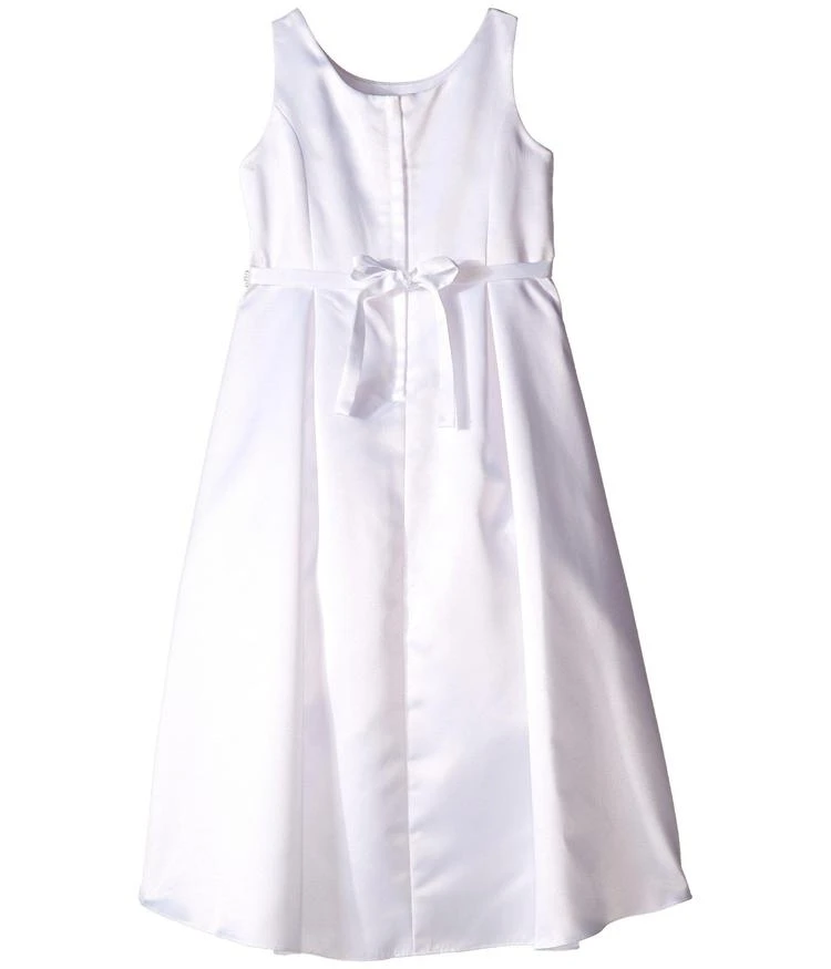 商品Us Angels|Us Angels Organza Sleeveless A-Line Dress w/ Beaded Trim 儿童无袖镶珠白纱裙,价格¥602,第2张图片详细描述