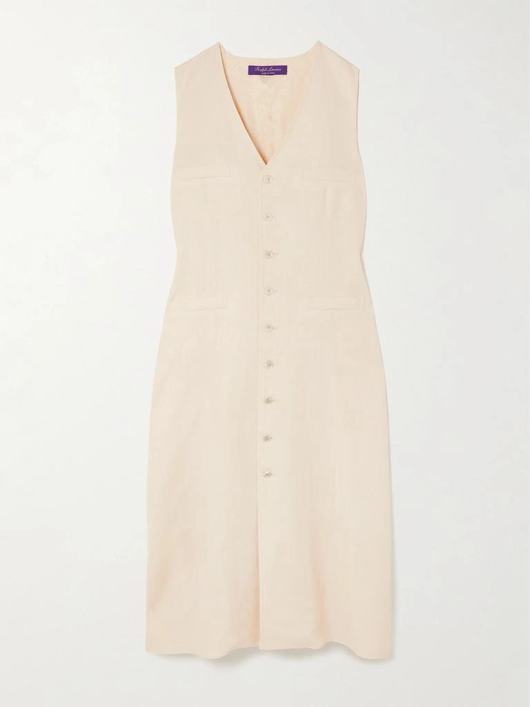 商品Ralph Lauren|Berke 丝麻混纺帆布中长连衣裙  - US2,价格¥17299,第1张图片