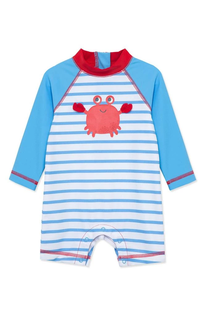 商品Little Me|Kids' Crab Long Sleeve Rashguard Swimsuit,价格¥94,第1张图片