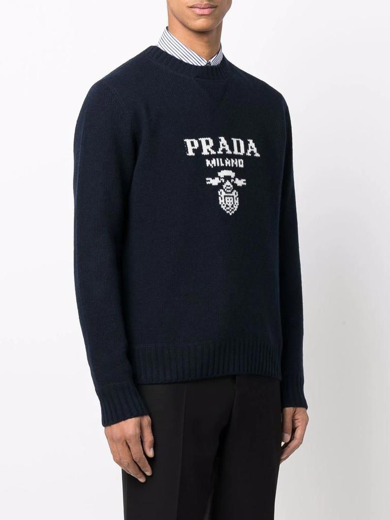 PRADA intarsia-knit logo sweatshirt商品第3张图片规格展示