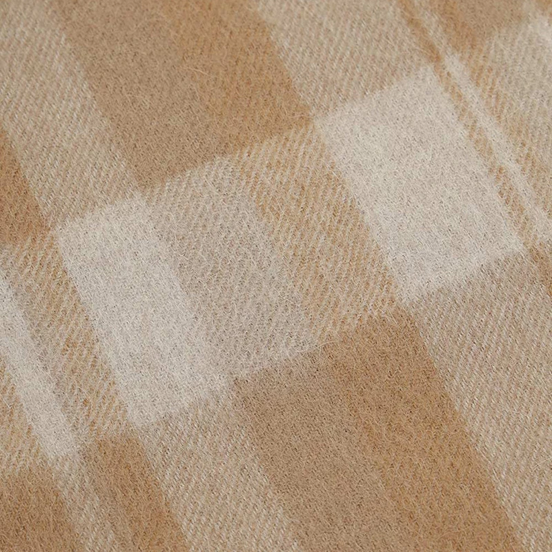 MAX MARA 女士咖色格纹围巾 55460564-600-002 商品