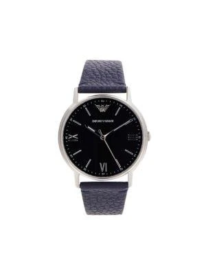 商品Emporio Armani|Stainless Steel & Leather Strap Watch,价格¥664,第1张图片