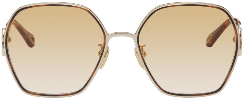 商品Chloé|Gold Austine Sunglasses,价格¥2879,第1张图片