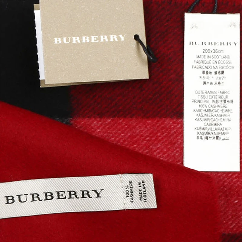 Burberry  博柏利 丝质格纹长巾围巾 3953995 商品