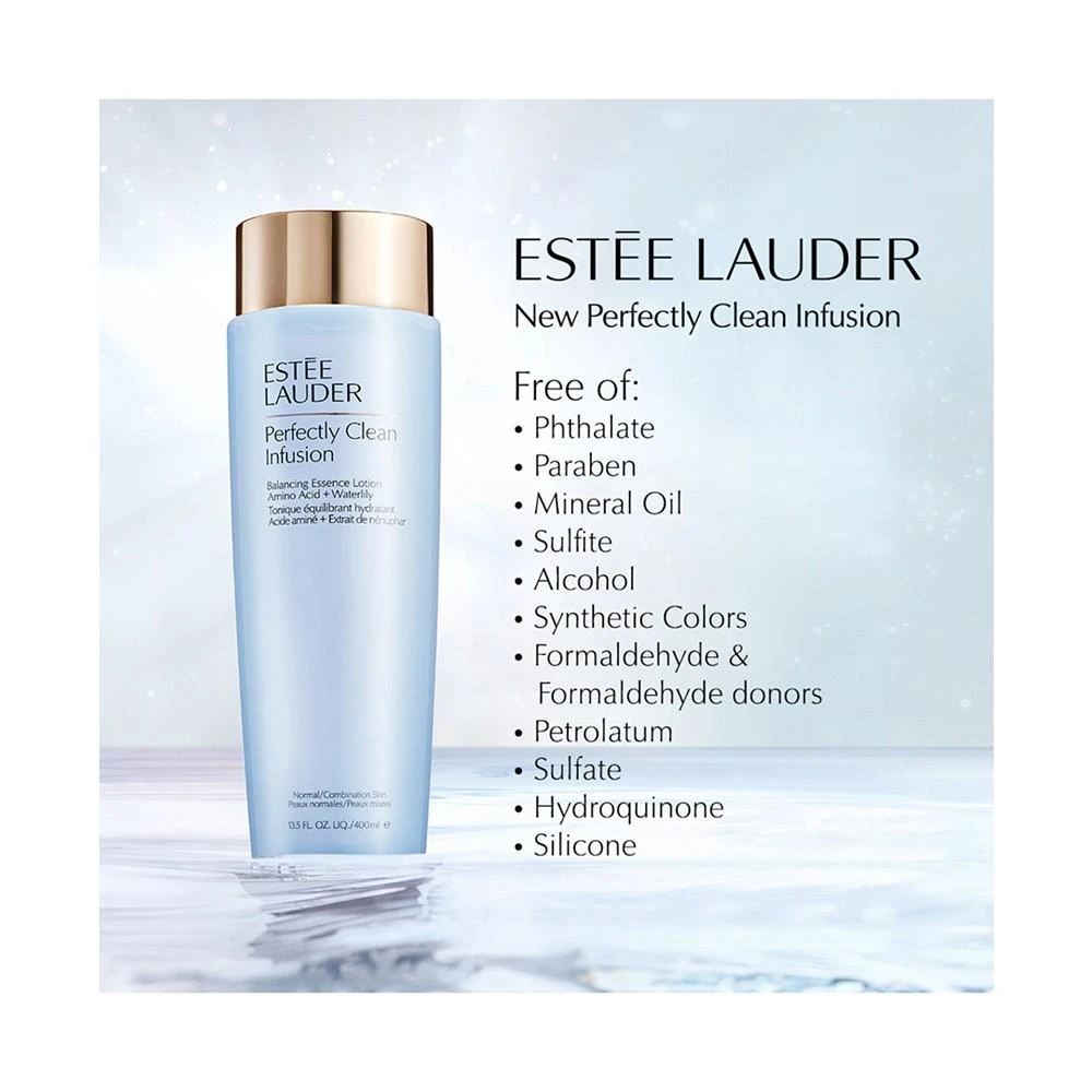 商品Estée Lauder|Perfectly Clean Infusion Balancing Essence Lotion With Amino Acid & Waterlily, 13.5 oz,价格¥338,第4张图片详细描述