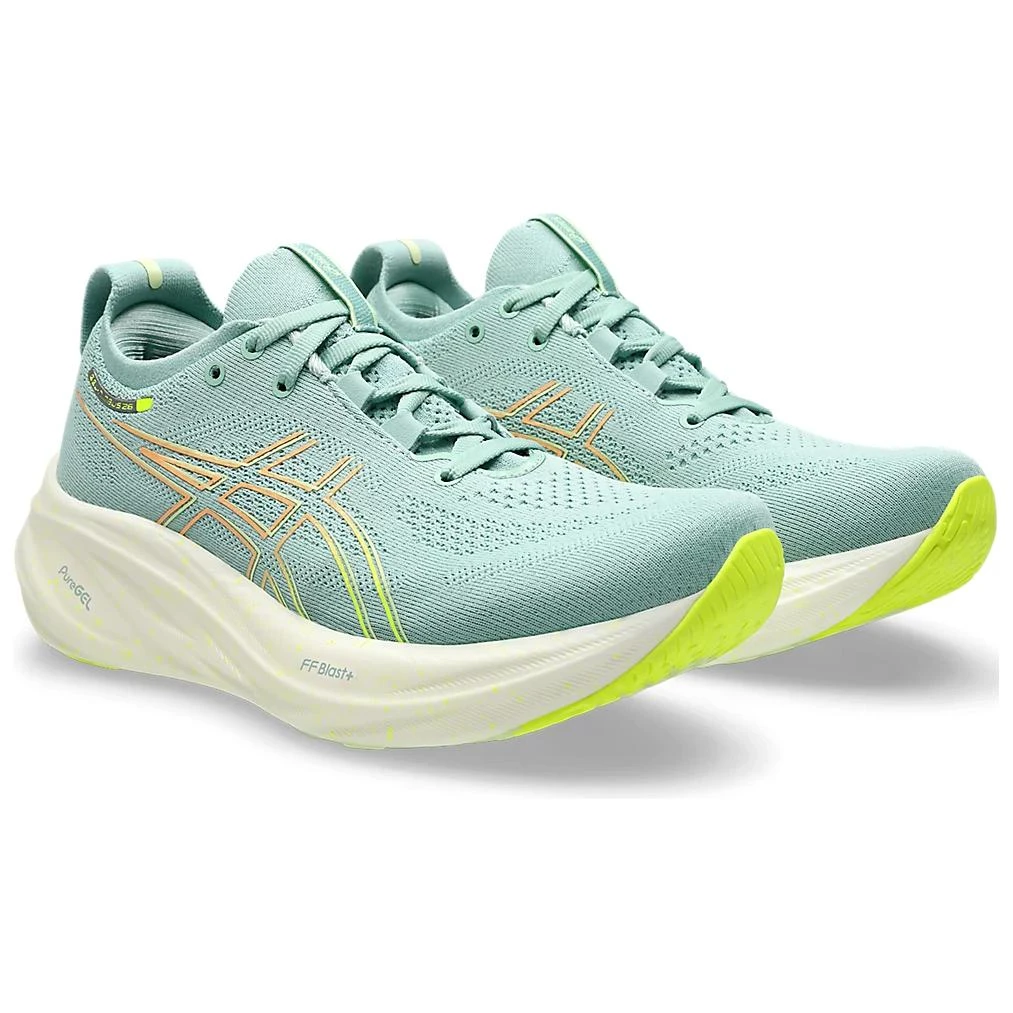 商品[国内直发] Asics|GEL-NIMBUS 26 耐磨透气减震防滑耐磨透气 低帮 长跑跑步鞋 女款 绿色,价格¥1100,第4张图片详细描述