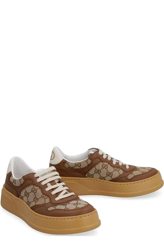 商品Gucci|Gucci GG Embossed Lace-Up Sneakers,价格¥5741,第2张图片详细描述