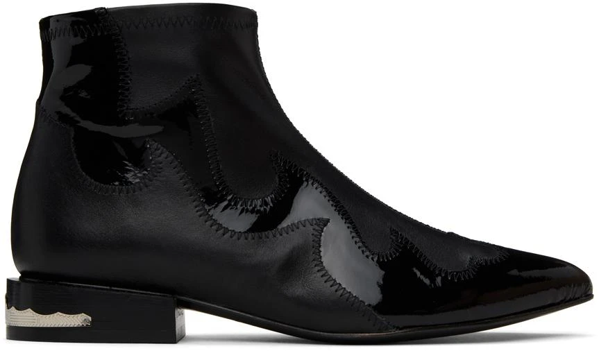 商品Toga Pulla|Black Paneled Boots,价格¥1952,第1张图片