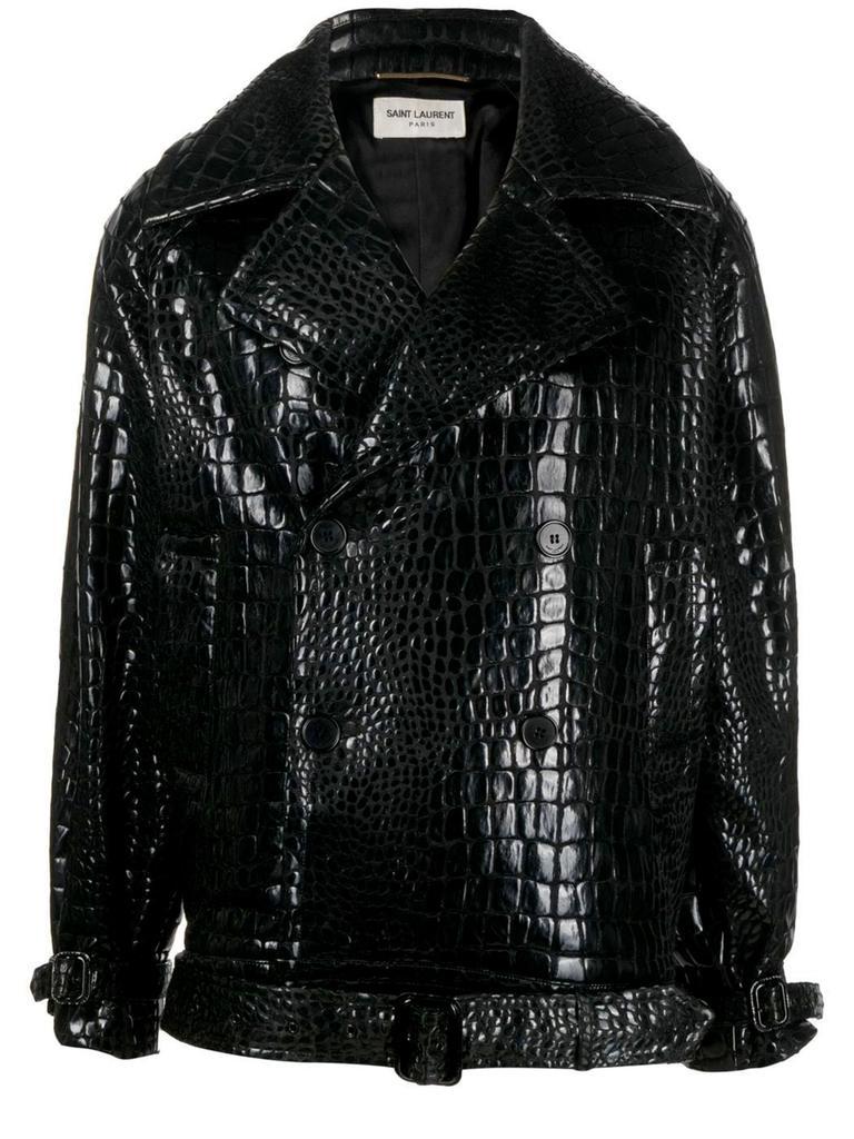 商品Yves Saint Laurent|Black leather jacket,价格¥17295,第1张图片