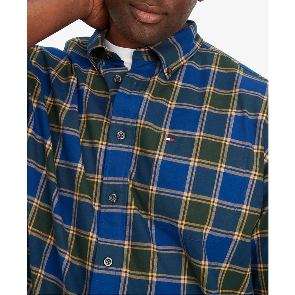 商品Tommy Hilfiger|Men's Big & Tall Blakely Glen Plaid Long-Sleeve Button-Down Shirt,价格¥597,第5张图片详细描述