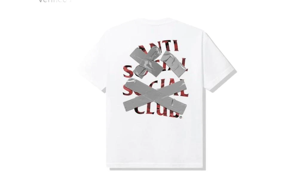 商品Anti-Social Club|Anti Social Club Red Canceled Again White T-Shirt,价格¥672,第1张图片