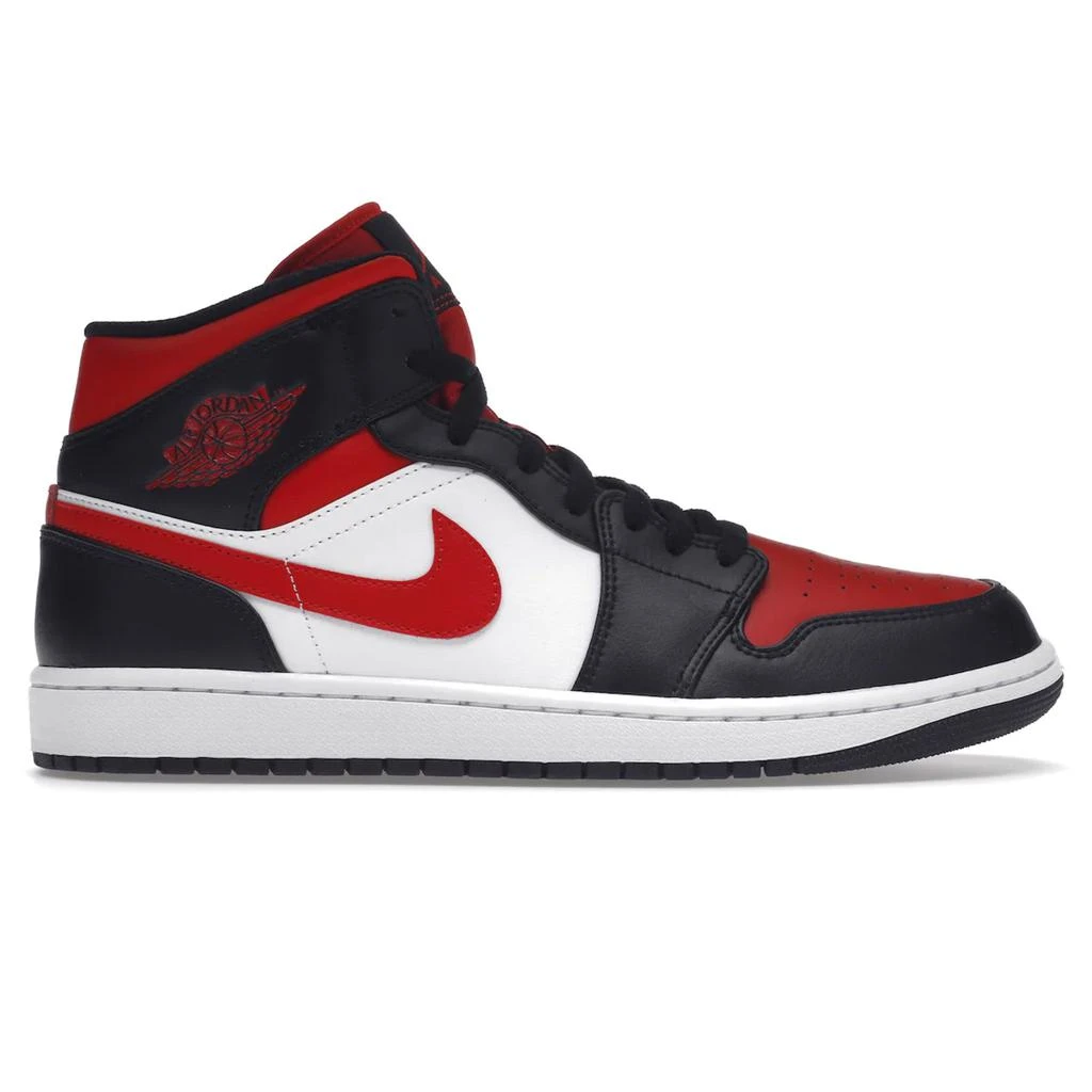 商品Jordan|Air Jordan 1 Mid White Black Red (2022),价格¥1932,第1张图片