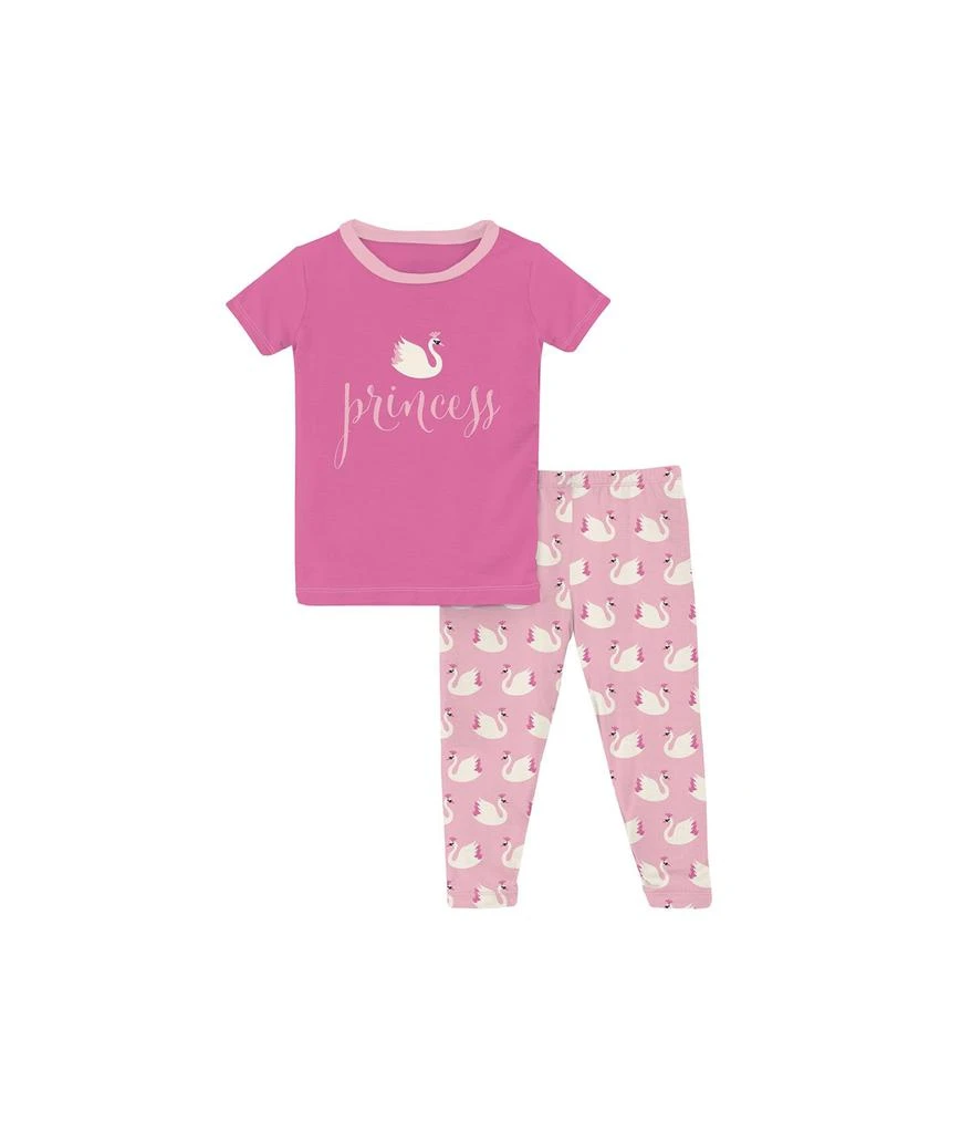 商品KicKee Pants|Short Sleeve Graphic Tee Pajama Set (Toddler/Little Kids/Big Kids),价格¥287,第1张图片