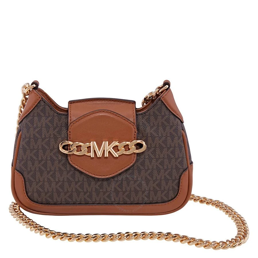 商品Michael Kors|Ladies Hally Extra Small Presbyopia Leather Crossbody Bag - Brown,价格¥569,第1张图片