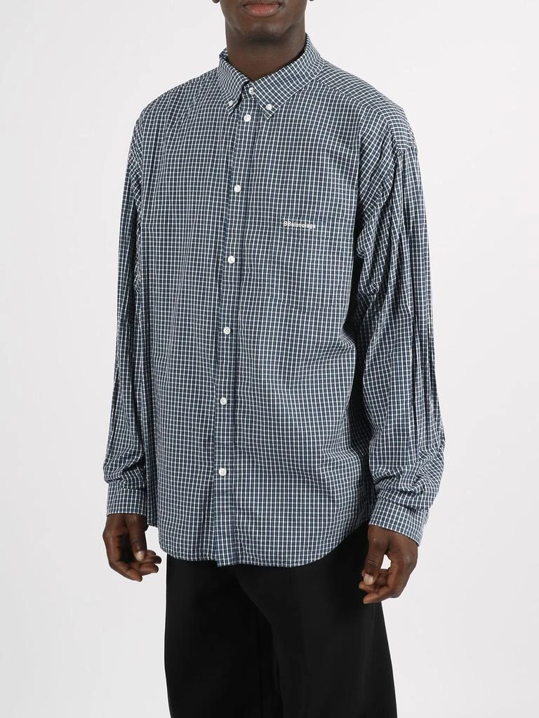 商品Balenciaga|Balenciaga Bb Micro Check Shirt,价格¥4012,第3张图片详细描述