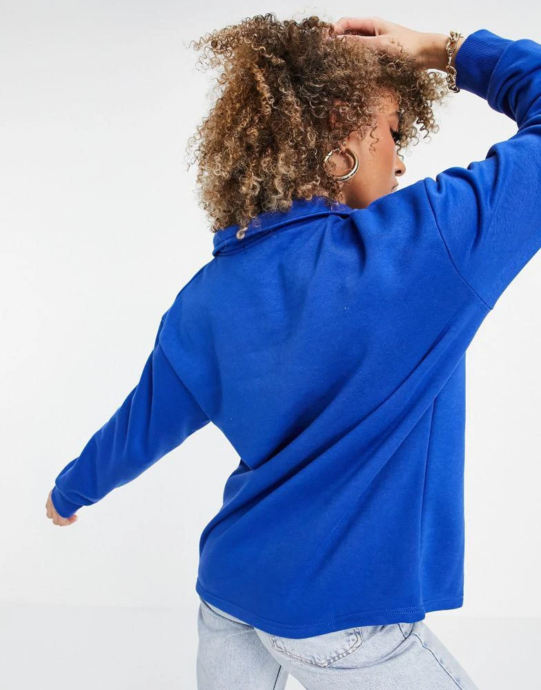 商品Missguided|Missguided polo sweatshirt with leisure graphic in blue,价格¥266,第2张图片详细描述