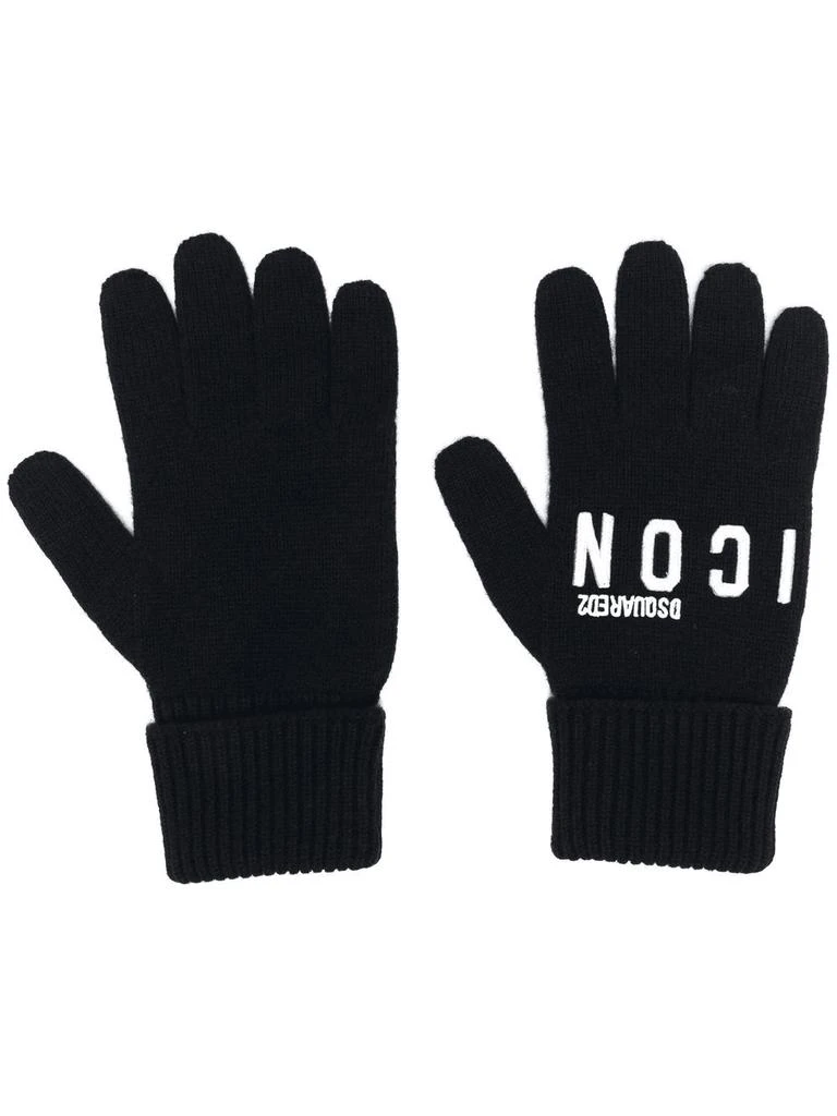 商品DSQUARED2|DSQUARED2 logo-embroidered knitted gloves,价格¥1503,第1张图片