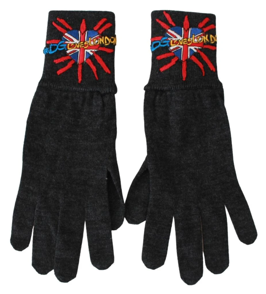 商品Dolce & Gabbana|Dolce & Gabbana Gray Virgin Wool Unisex Gloves,价格¥1467,第4张图片详细描述