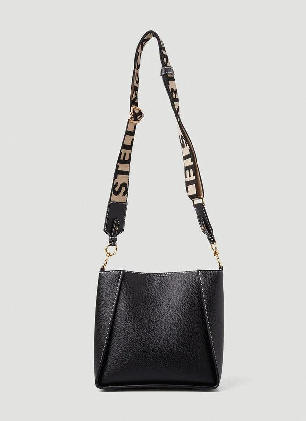 商品Stella McCartney|Perforated Logo Mini Shoulder Bag in Black,价格¥4142,第1张图片