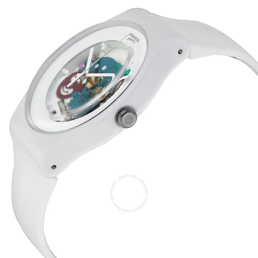 商品Swatch|White Lacquered White Silicone Unisex Watch SUOW100,价格¥541,第2张图片详细描述