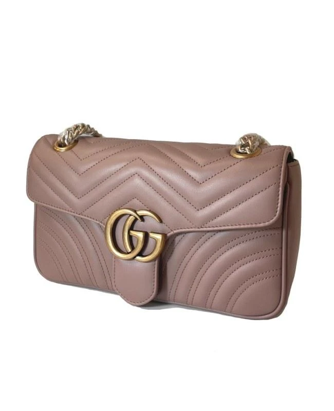 商品Gucci|Gucci GG Marmont Small Dusty Pink Leather Women's Shoulder Bag 443497 DTDIT 5729,价格¥13377,第2张图片详细描述