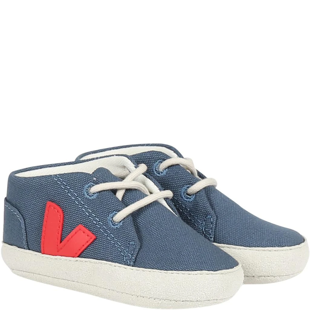 商品Veja|Blue Sneakers For Baby Boy With Red Logo,价格¥584,第3张图片详细描述
