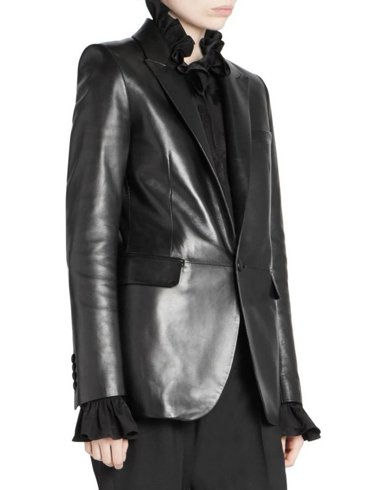 商品Yves Saint Laurent|Saint Laurent - Long Leather Blazer,价格¥13409,第3张图片详细描述