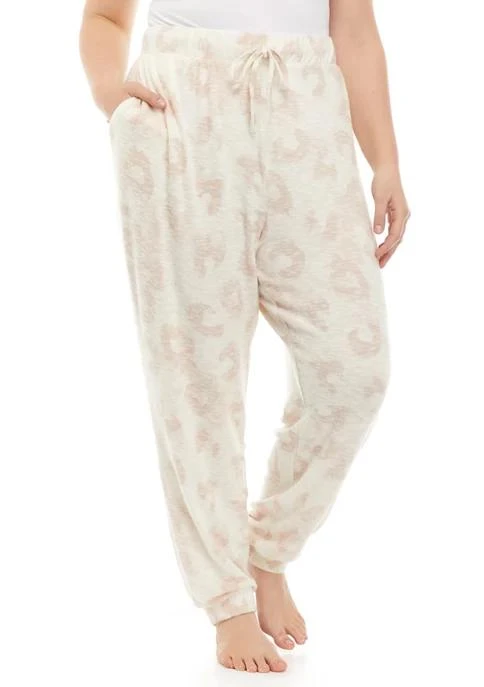 商品Love, Fire|Fire Plus Size Printed Slub Hacci Sleep Joggers,价格¥61,第1张图片