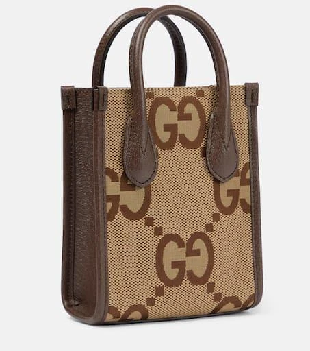 商品Gucci|Jumbo GG皮革托特包,价格¥11537,第4张图片详细描述