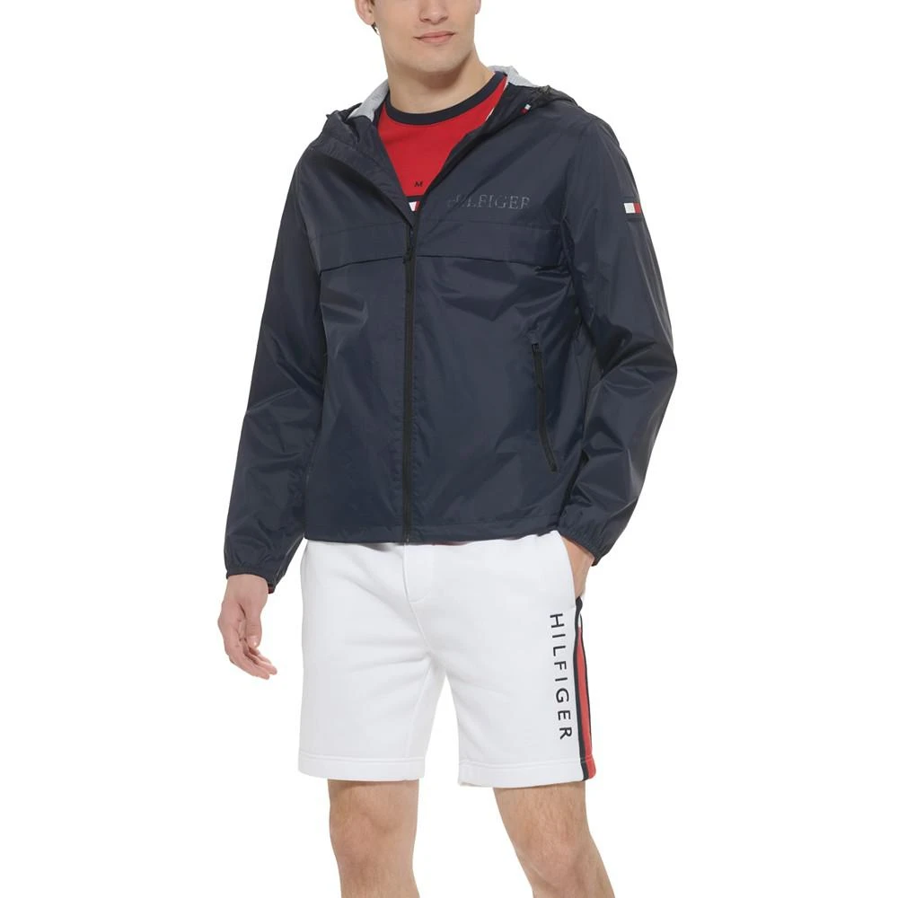 商品Tommy Hilfiger|Men's Stretch Hooded Zip-Front Rain Jacket,价格¥460,第5张图片详细描述