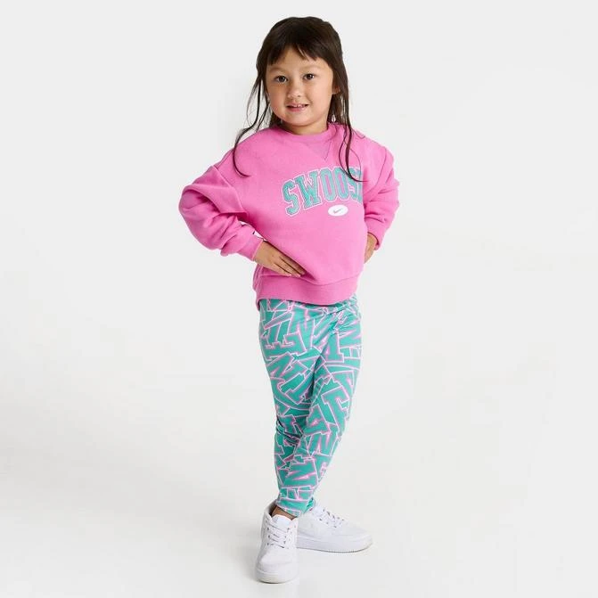 商品NIKE|Girls' Toddler Nike Join The Club Crewneck Sweatshirt and Leggings Set,价格¥187,第1张图片