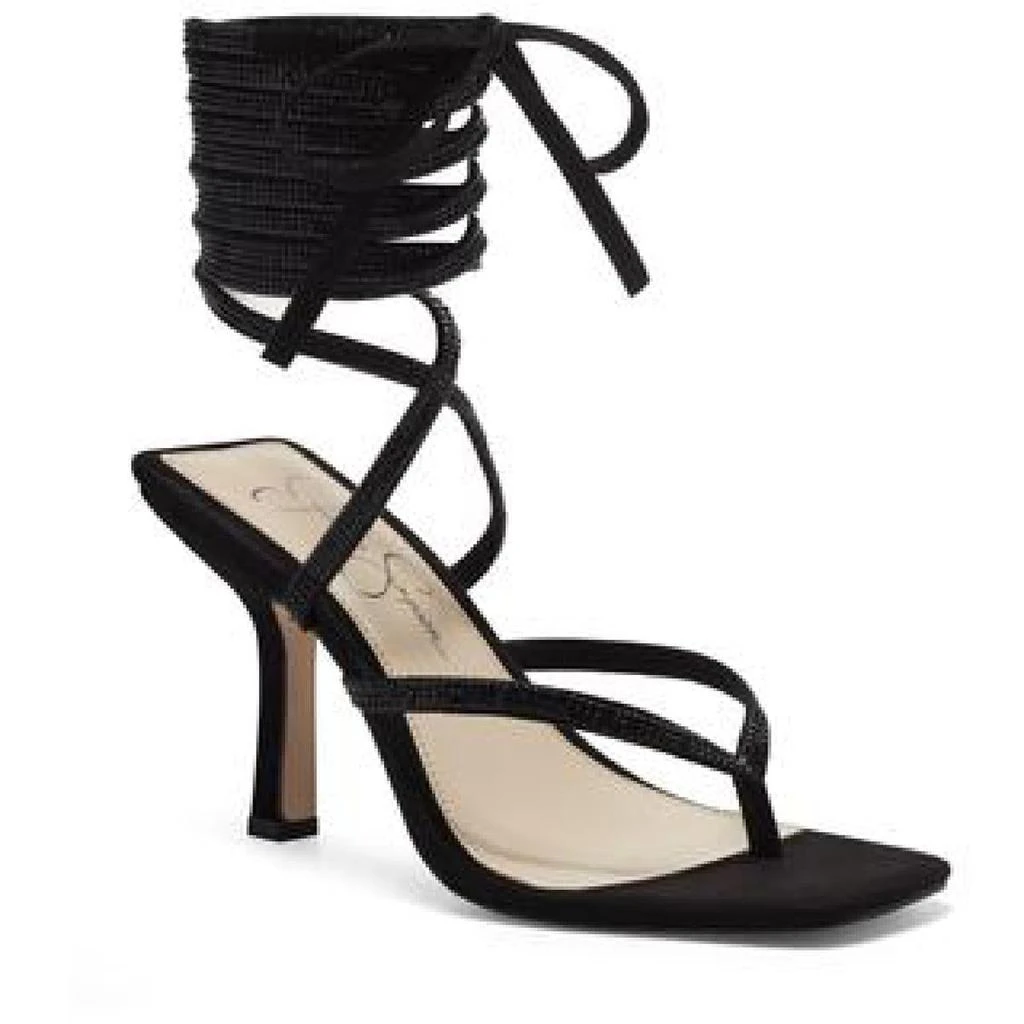 商品Jessica Simpson|Jessica Simpson Kelsa 2 Women's Ankle Wrap Rhinestone Dress Sandals,价格¥132,第1张图片