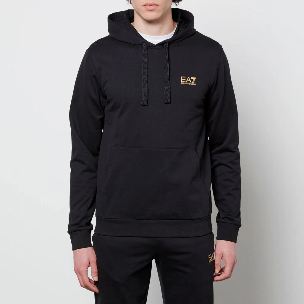 商品EA7|EA7 Men's Core Identity French Terry Hoodie - Black/Gold,价格¥433,第1张图片