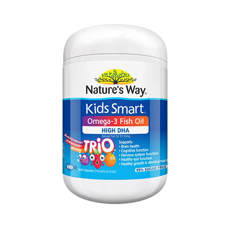 新版 澳洲佳思敏 Nature's way 三种味DHA鱼油 180粒 商品