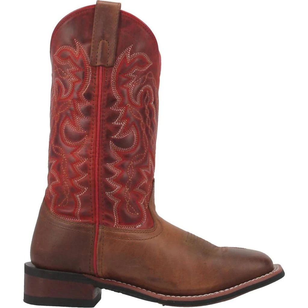 商品Dan Post|Darla Leather Western Cowboy Boot In Tan/red,价格¥780,第2张图片详细描述