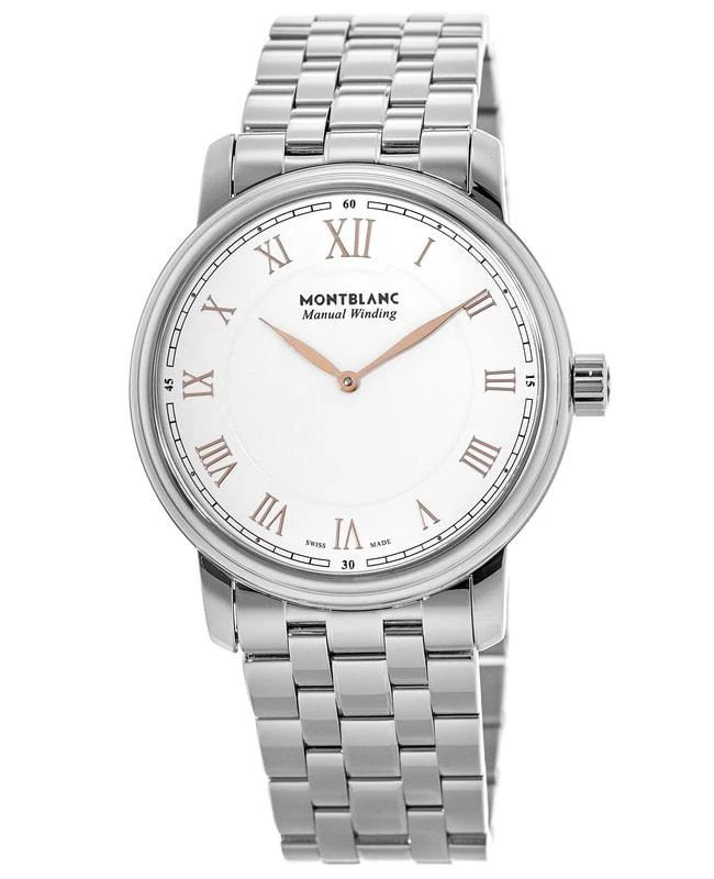 商品MontBlanc|Montblanc Tradition Manual Winding White Dial Steel Men's Watch 119963,价格¥6908,第1张图片