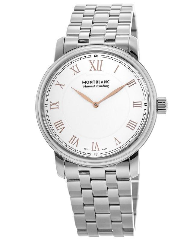 商品MontBlanc|Montblanc Tradition Manual Winding White Dial Steel Men's Watch 119963,价格¥6689,第1张图片