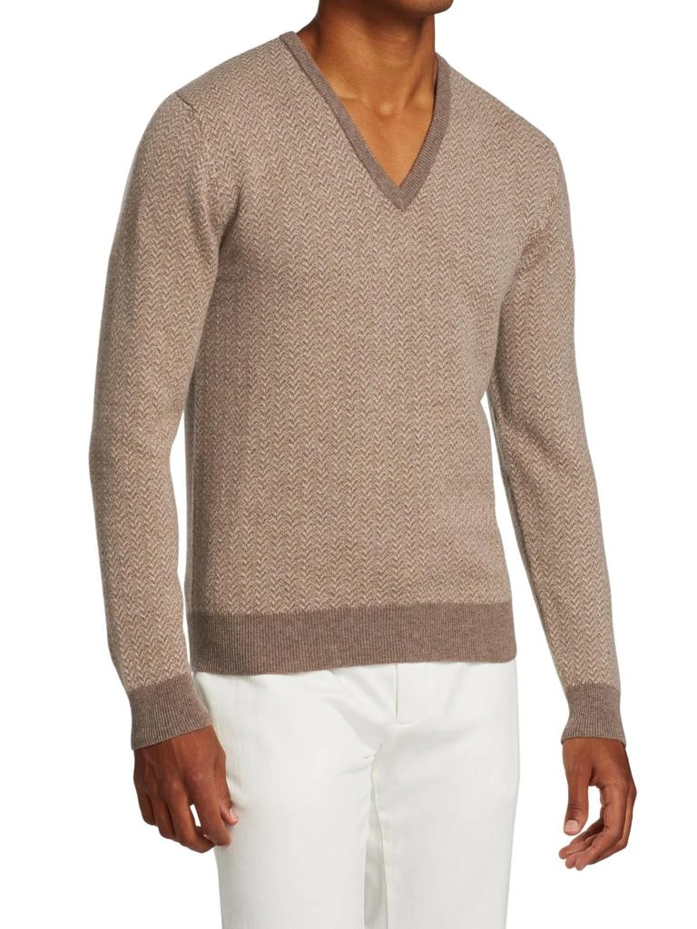 商品Ralph Lauren|Pattern V-Neck Cashmere Sweater,价格¥2165,第3张图片详细描述