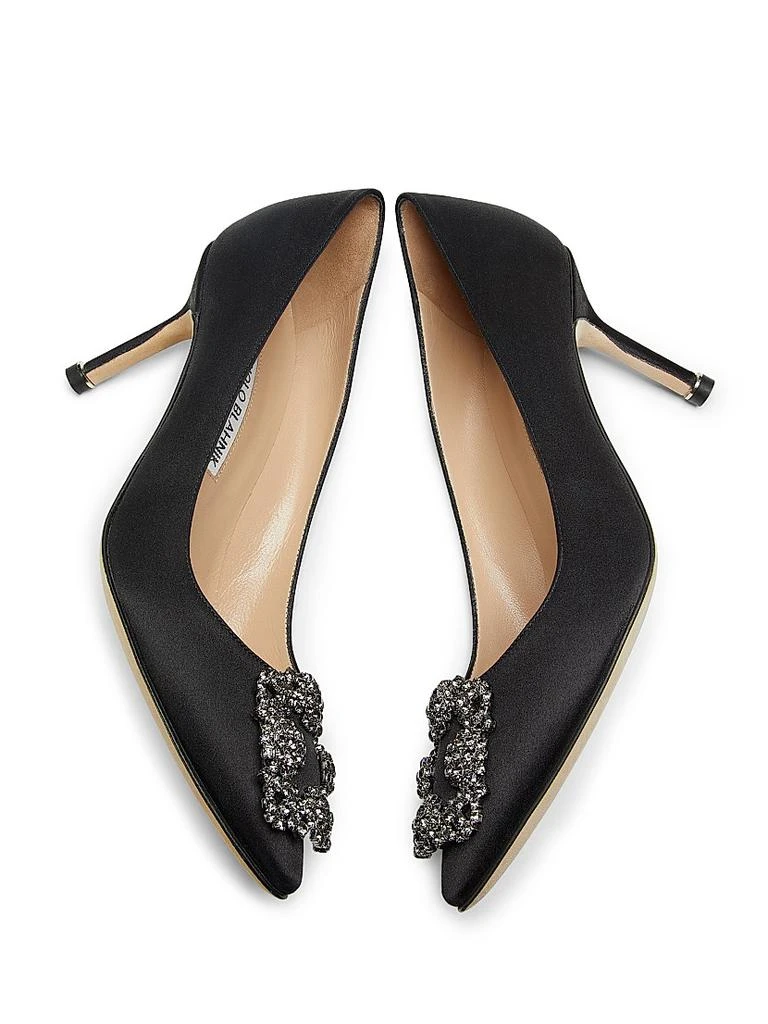 Hangisi 70MM Crystal-Embellished Satin Pumps 商品