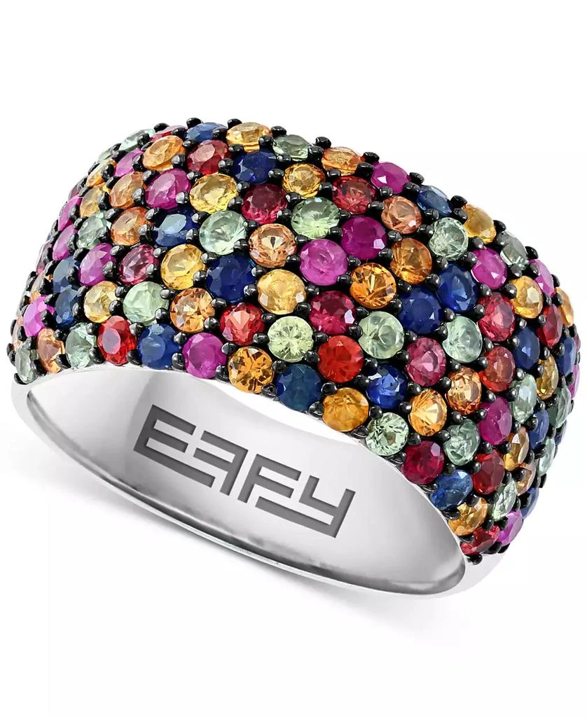 商品Effy|EFFY® Multicolor Sapphire Ring (3-5/8 ct. t.w.) in Sterling Silver,价格¥2913,第1张图片