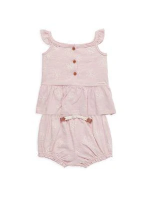 商品Calvin Klein|Baby Girl’s 2-Piece Flutter Tank & Floral Bloomers Set,价格¥80,第1张图片
