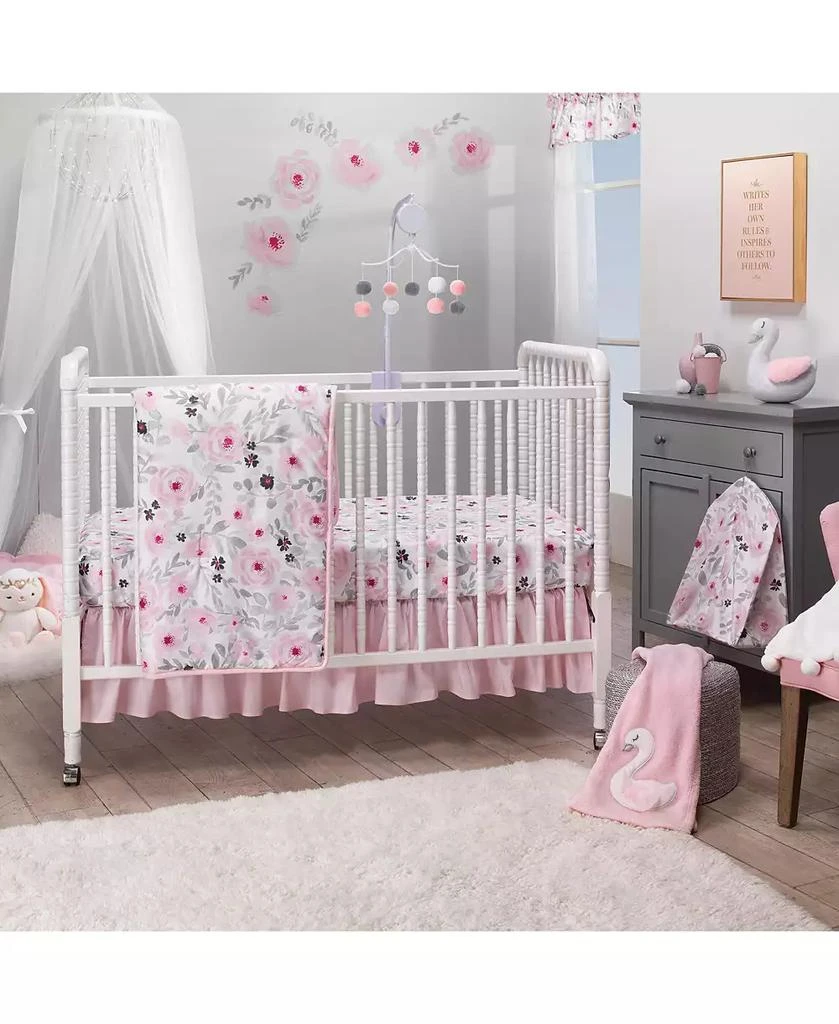 商品Bedtime Originals|Blossom Pink/Gray Watercolor Floral Diaper Stacker,价格¥127,第3张图片详细描述