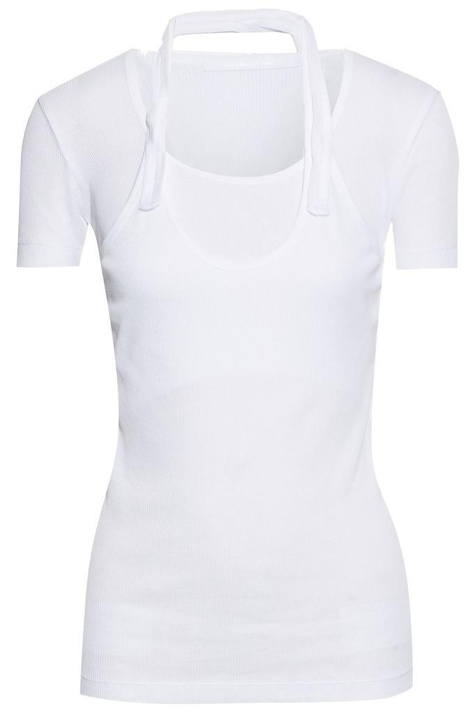 商品Helmut Lang|Layered ribbed cotton-jersey top,价格¥621,第1张图片