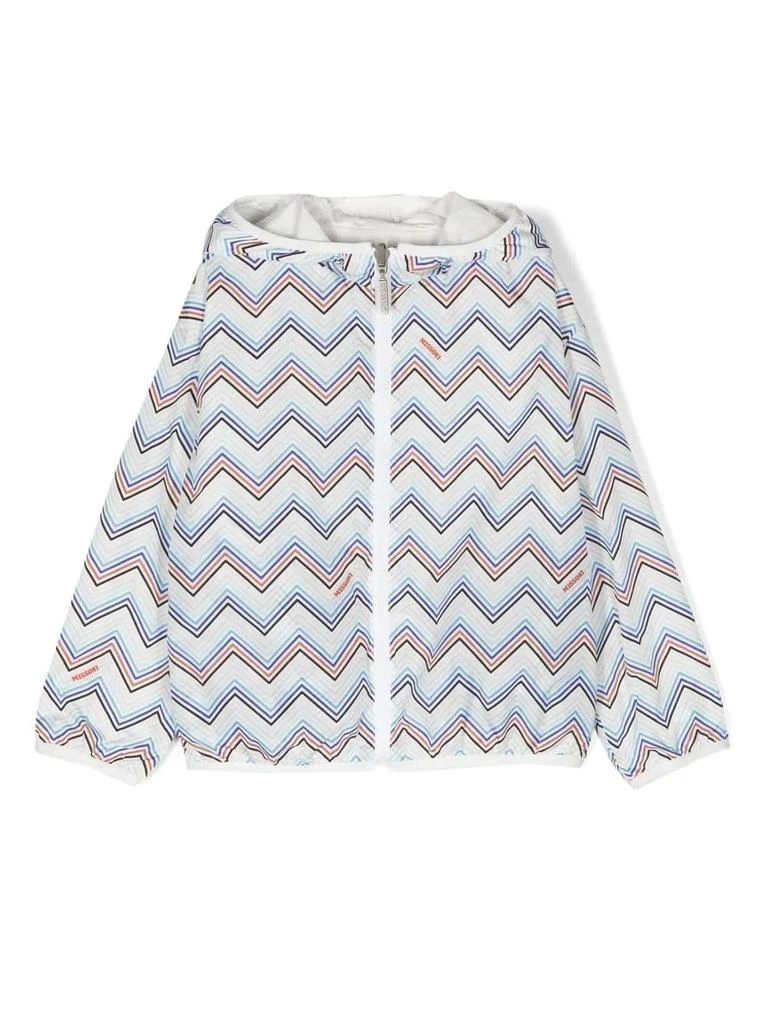 商品Missoni|White Windbreaker Jacket With Multicoloured Pattern,价格¥3162,第1张图片