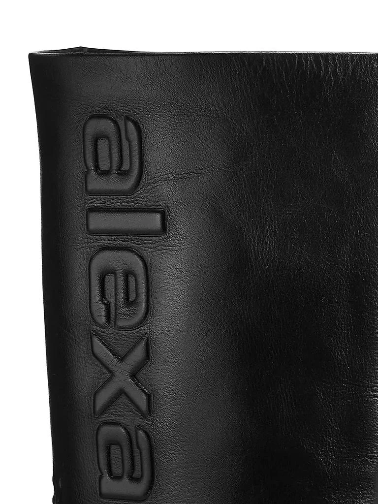 商品Alexander Wang|Delphine 105MM Leather Silicone Logo Tall Boots,价格¥8819,第5张图片详细描述