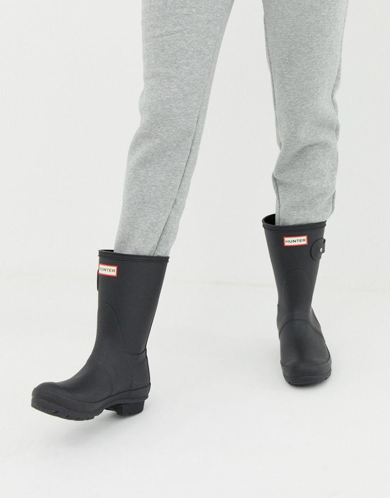 Hunter Original short wellington boots in black商品第1张图片规格展示