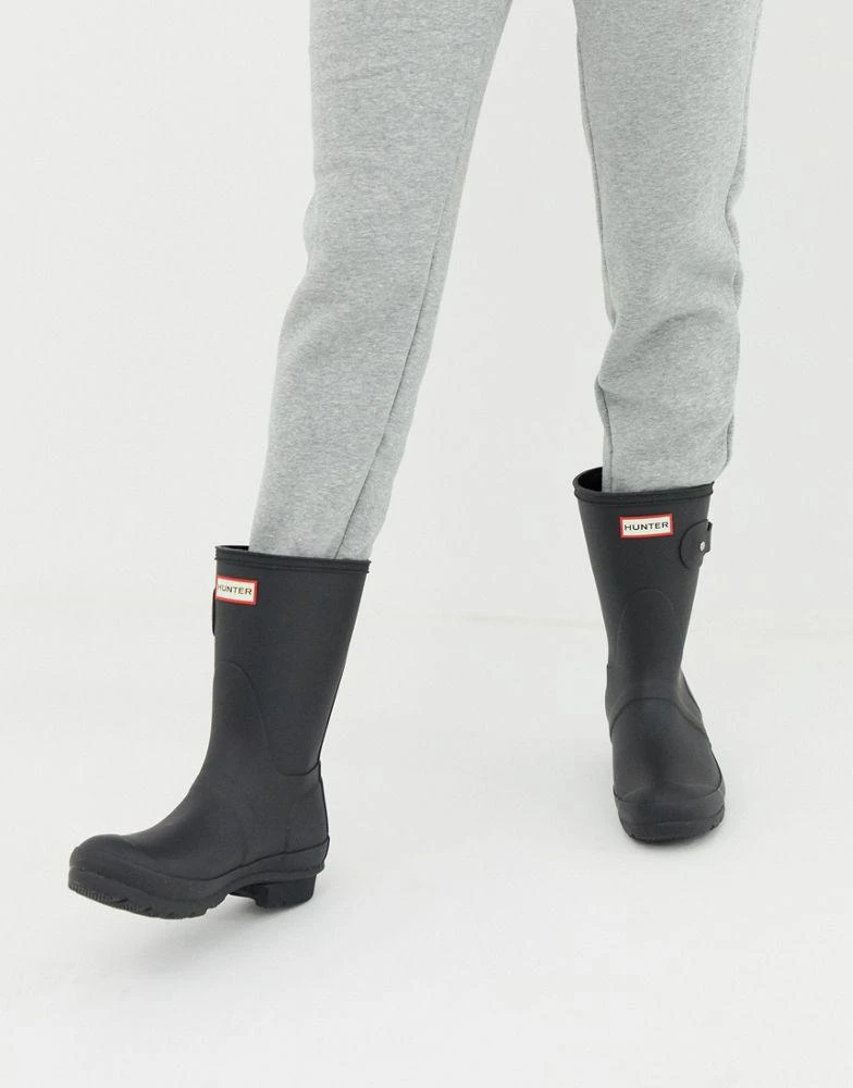 商品Hunter|Hunter Original short wellington boots in black,价格¥1006,第1张图片