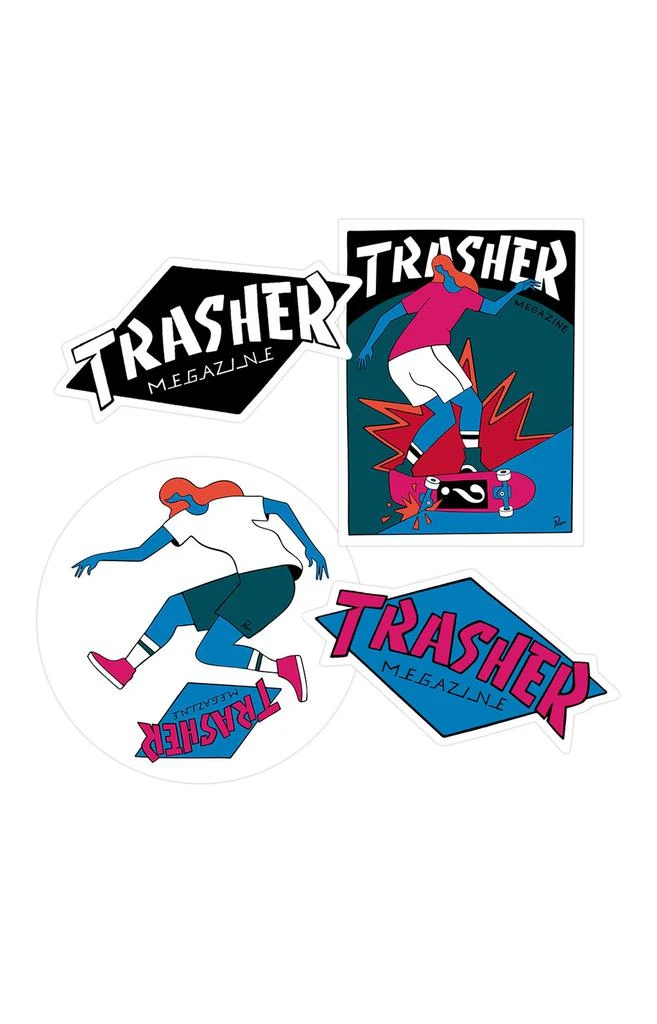 商品DICKIES|Trasher Sticker 4 Pack,价格¥68,第1张图片