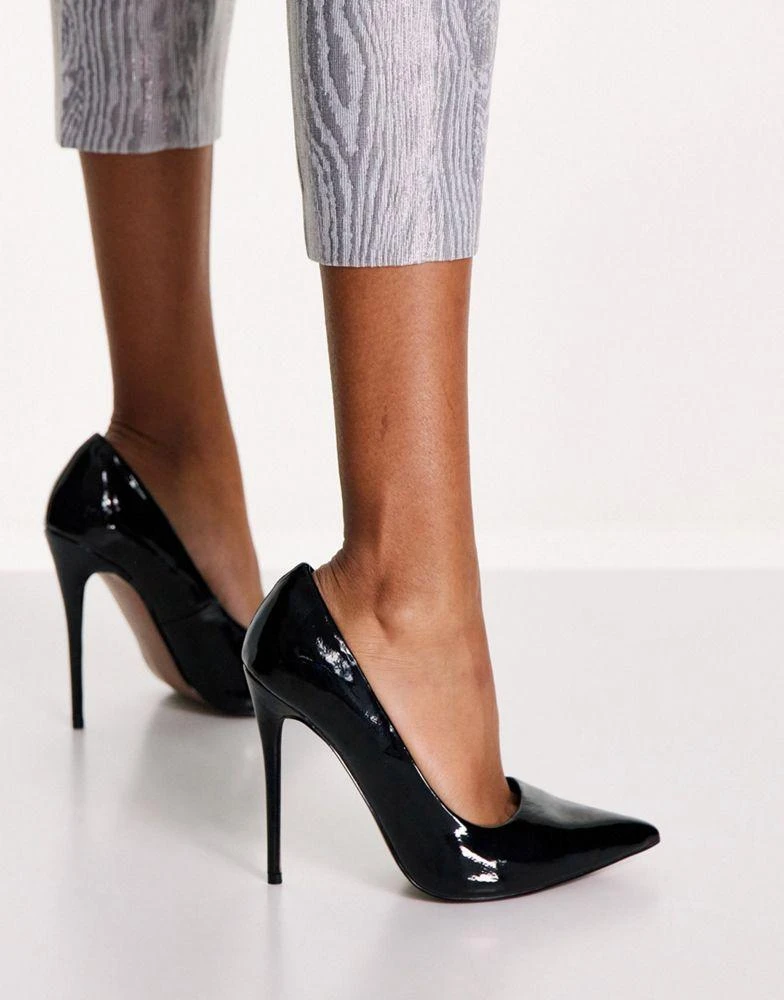 商品ASOS|ASOS DESIGN Wide Fit Passion stiletto court shoes in black,价格¥293,第2张图片详细描述